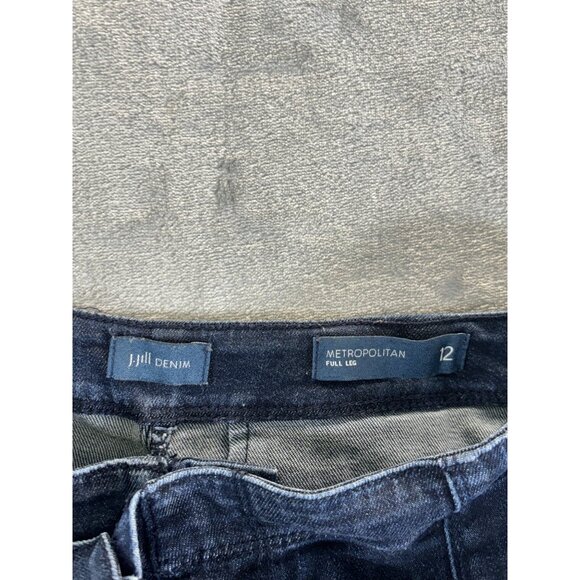 J. Jill Jeans Women's 12 Blue Dark wash Denim Full Leg Metropolitan - Picture 3 of 11